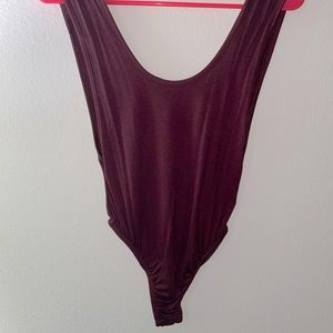 PLUM LOW BACK BODYSUIT